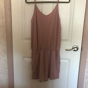 Pale pink romper with pockets